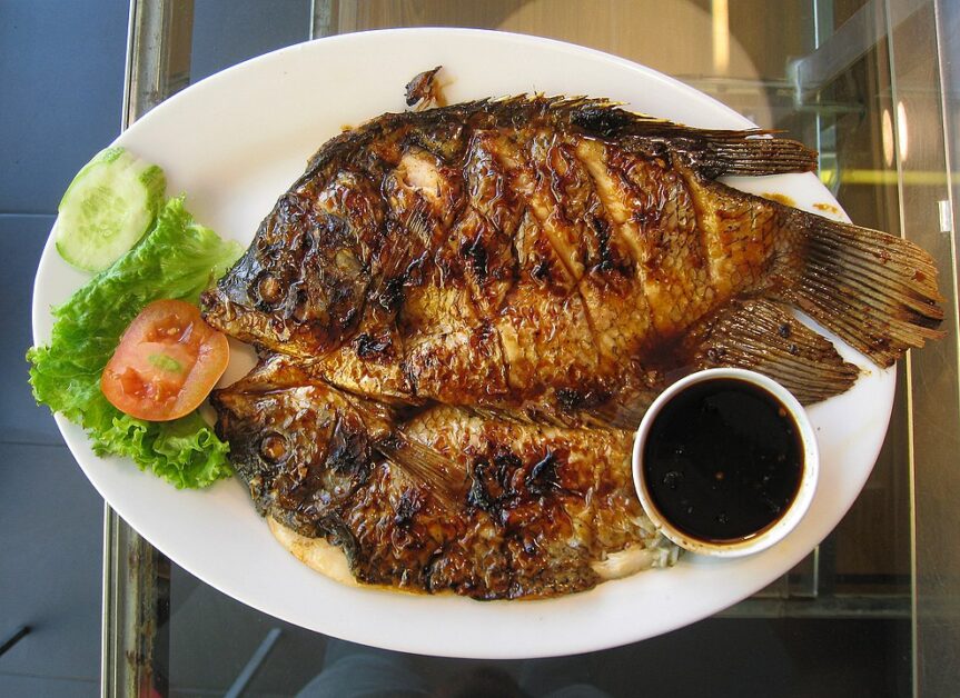 ikan gurame bakar - nutrisantara - diet mediterania